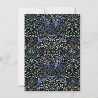 William Morris Blackthorn viktorianische Botanik Mitteilungskarte