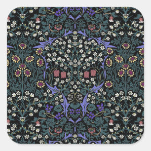 William Morris Blackthorn viktorianische Tapete Quadratischer Aufkleber