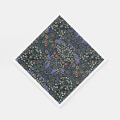 William Morris Blackthorn viktorianische Tapete Serviette (Ecke)