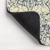 William Morris, Blau grau, Muster, Jugendstil Mousepad (Ecke)