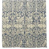 William Morris, Blau grau, Muster, Jugendstil, Vin Duschvorhang (Vorderseite)