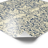 William Morris, Blau grau, Muster, Jugendstil, Vin Fotodruck (Ecke)