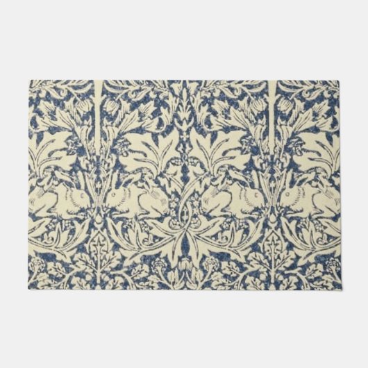 William Morris, Blau grau, Muster, Jugendstil, Vin Fußmatte (Vorderseite)