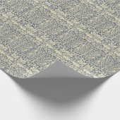 William Morris, Blau grau, Muster, Jugendstil, Vin Geschenkpapier (Ecke)