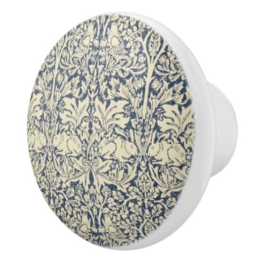 William Morris, Blau grau, Muster, Jugendstil, Vin Keramikknauf (Rechts)