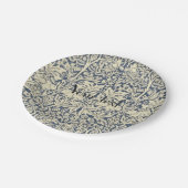 William Morris, Blau grau, Muster, Jugendstil, Vin Pappteller (Schrägansicht)