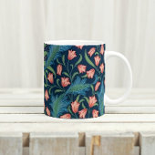 William Morris Blau Grün Rosa Blumenmuster Kaffeetasse