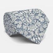 William Morris Blau "Sonnenblume" Schlips Krawatte (Gerollt)