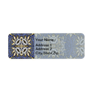 William Morris Blau- und Gold-Tulpen-Weiden-Design