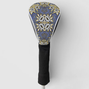 William Morris Blau- und Gold-Tulpen-Weiden-Design Golf Headcover