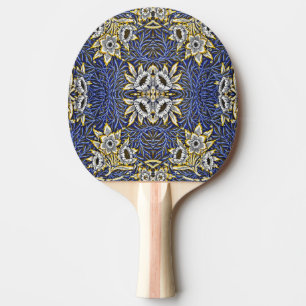 William Morris Blau- und Gold-Tulpen-Weiden-Design Tischtennis Schläger