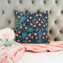 William Morris Blau- und Rosa-Blumenmuster