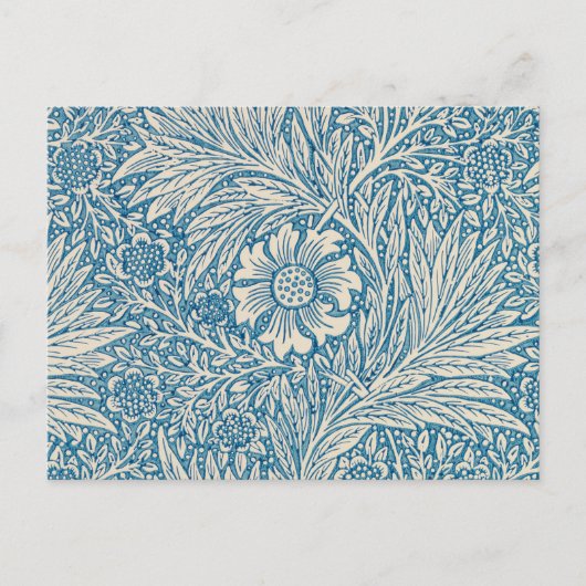 William Morris - Blaue Ringelblume Postkarte (Vorderseite)