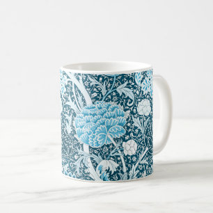 William Morris Blaues Blumenmuster Pre-Raphaeliten Kaffeetasse
