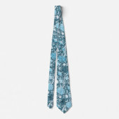 William Morris Blaues Blumenmuster Pre-Raphaeliten Krawatte (Rückseite)