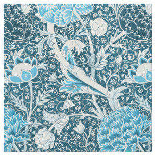 William Morris Blaues Blumenmuster Pre-Raphaeliten Stoff