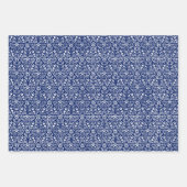 William Morris blaues Packpapier Geschenkpapier Set (Vorderseite)