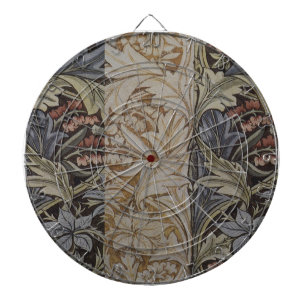 William Morris Blauglockentapete Botanischer Klass Dartscheibe
