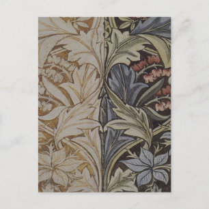 William Morris Blauglockentapete Botanischer Klass Postkarte