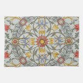 William Morris Bloral Circle Blume Illustration Geschirrtuch (Horizontal)