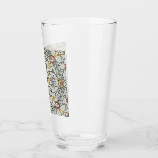 William Morris Bloral Circle Blume Illustration Glas (Links)