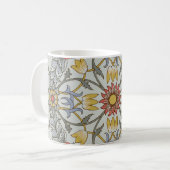 William Morris Bloral Circle Blume Illustration Kaffeetasse (Vorderseite Links)