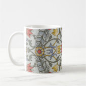 William Morris Bloral Circle Blume Illustration Kaffeetasse (Links)