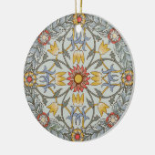 William Morris Bloral Circle Blume Illustration Keramik Ornament (Links)
