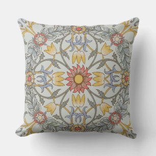 William Morris Bloral Circle Blume Illustration Kissen