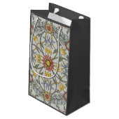 William Morris Bloral Circle Blume Illustration Kleine Geschenktüte (Rückseite Schrägansicht)