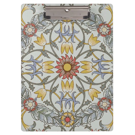 William Morris Bloral Circle Blume Illustration Klemmbrett (Vorderseite)