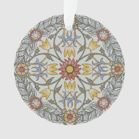 William Morris Bloral Circle Blume Illustration Ornament (Vorderseite)