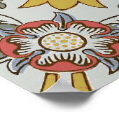 William Morris Bloral Circle Blume Illustration Poster (Ecke)