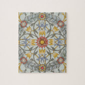 William Morris Bloral Circle Blume Illustration Puzzle (Vertikal)