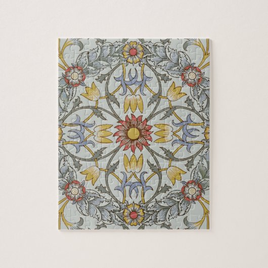 William Morris Bloral Circle Blume Illustration Puzzle (Vertikal)
