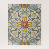 William Morris Bloral Circle Blume Illustration Puzzle (Vertikal)