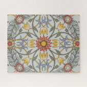 William Morris Bloral Circle Blume Illustration Puzzle (Horizontal)