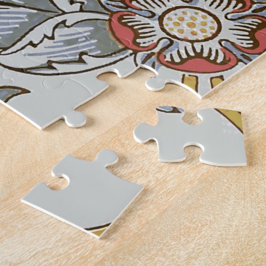 William Morris Bloral Circle Blume Illustration Puzzle (Seite)