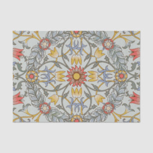 William Morris Bloral Circle Blume Illustration Seidenpapier