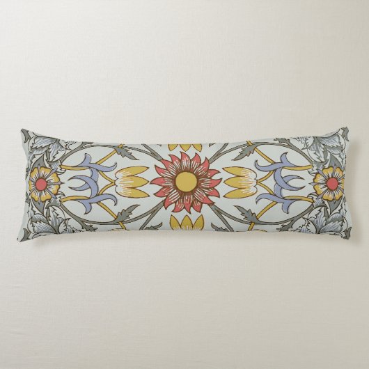 William Morris Bloral Circle Blume Illustration Seitenschläferkissen (Vorderseite)