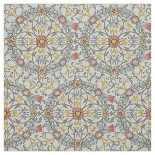 William Morris Bloral Circle Blume Illustration Stoff (Muster)