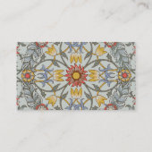 William Morris Bloral Circle Blume Illustration Visitenkarte (Rückseite)