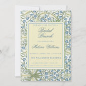 William Morris - Blue Bellflowers Bridal Brunch Einladung (Vorderseite)
