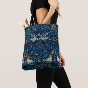 William Morris Blue Birds Floral-Teppich Klassiker Tasche