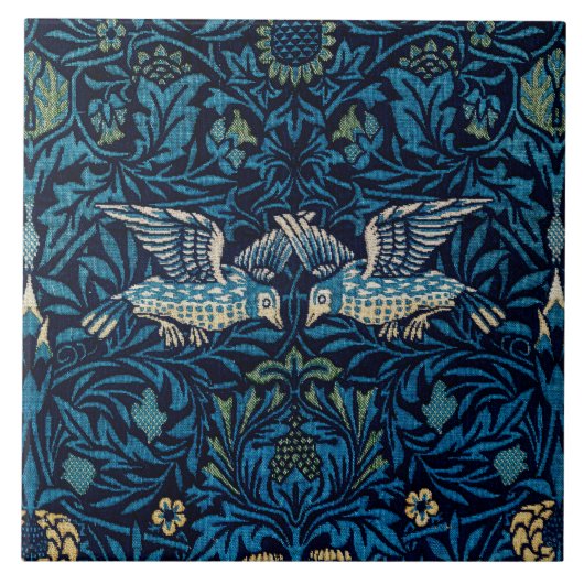 William Morris Blue Birds Tapestry Classic Fliese (Vorderseite)