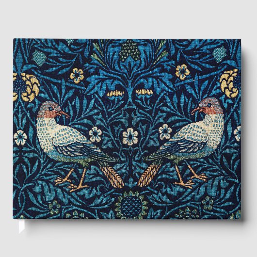 William Morris Blue Birds Tapestry Classic Gästebuch (Vorderseite)