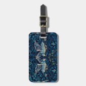 William Morris Blue Birds Tapestry Classic Gepäckanhänger (Vorderseite vertikal)