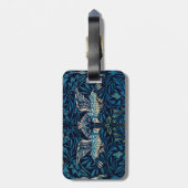 William Morris Blue Birds Tapestry Classic Gepäckanhänger (Rückseite vertikal)