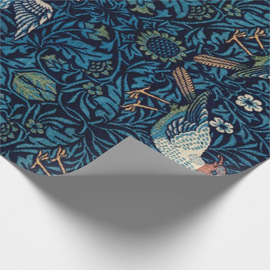 William Morris Blue Birds Tapestry Classic Geschenkpapier (Ecke)