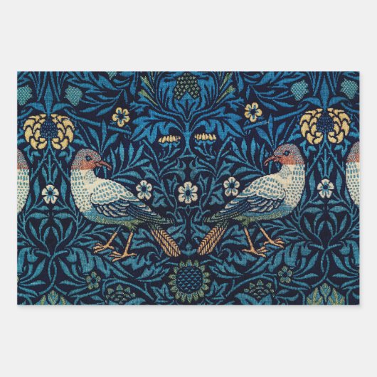 William Morris Blue Birds Tapestry Classic Geschenkpapier Set (Vorderseite 2)